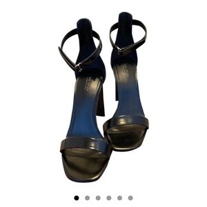 VIA SPIGA BLACK LEATHER FAXON SANDALS